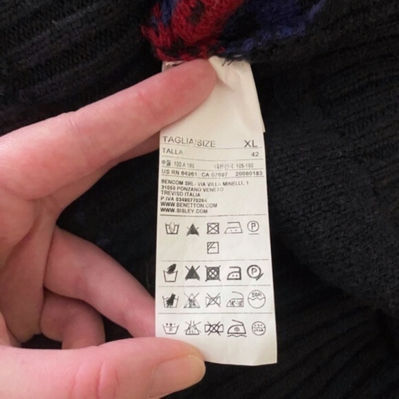 Vintage 100% Wool Zip Up Sweater XL - Picture 7 of 11